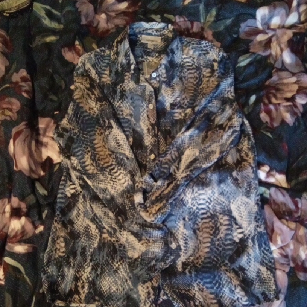 Snakeskin Print Blouse